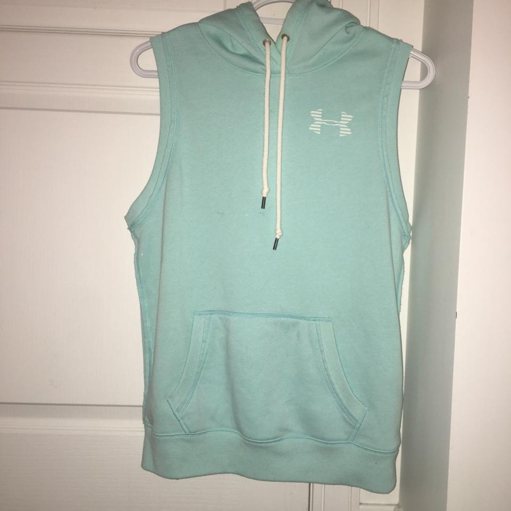 Under Armour Light Blue Sleeveless Hoodie